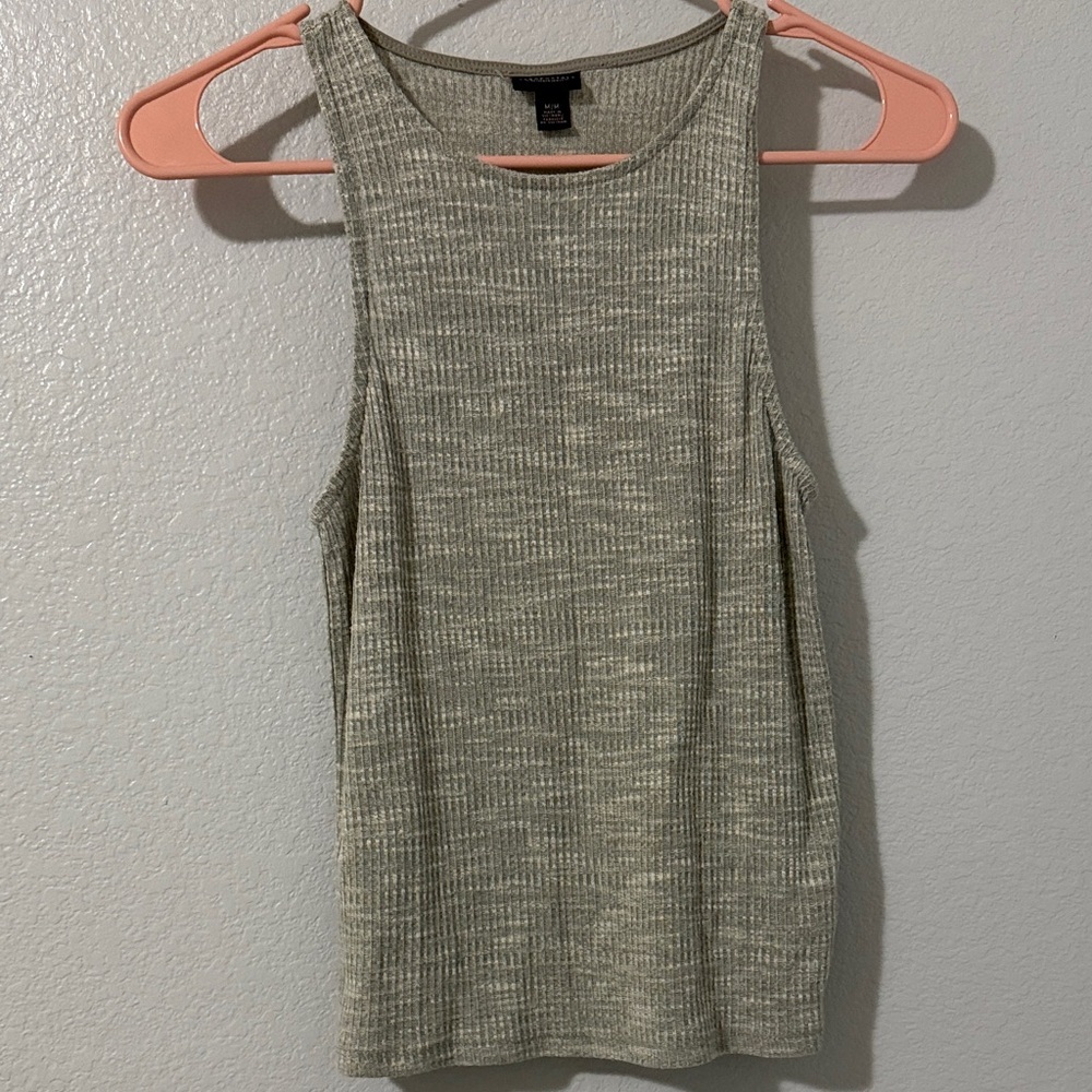Aeropostale Gray Ribbed Tank Top